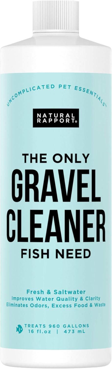 Aquarium Gravel Cleaner – Naturally Maintain a Healthier Tank, Reducing Fish Waste and Toxins (16 fl oz)